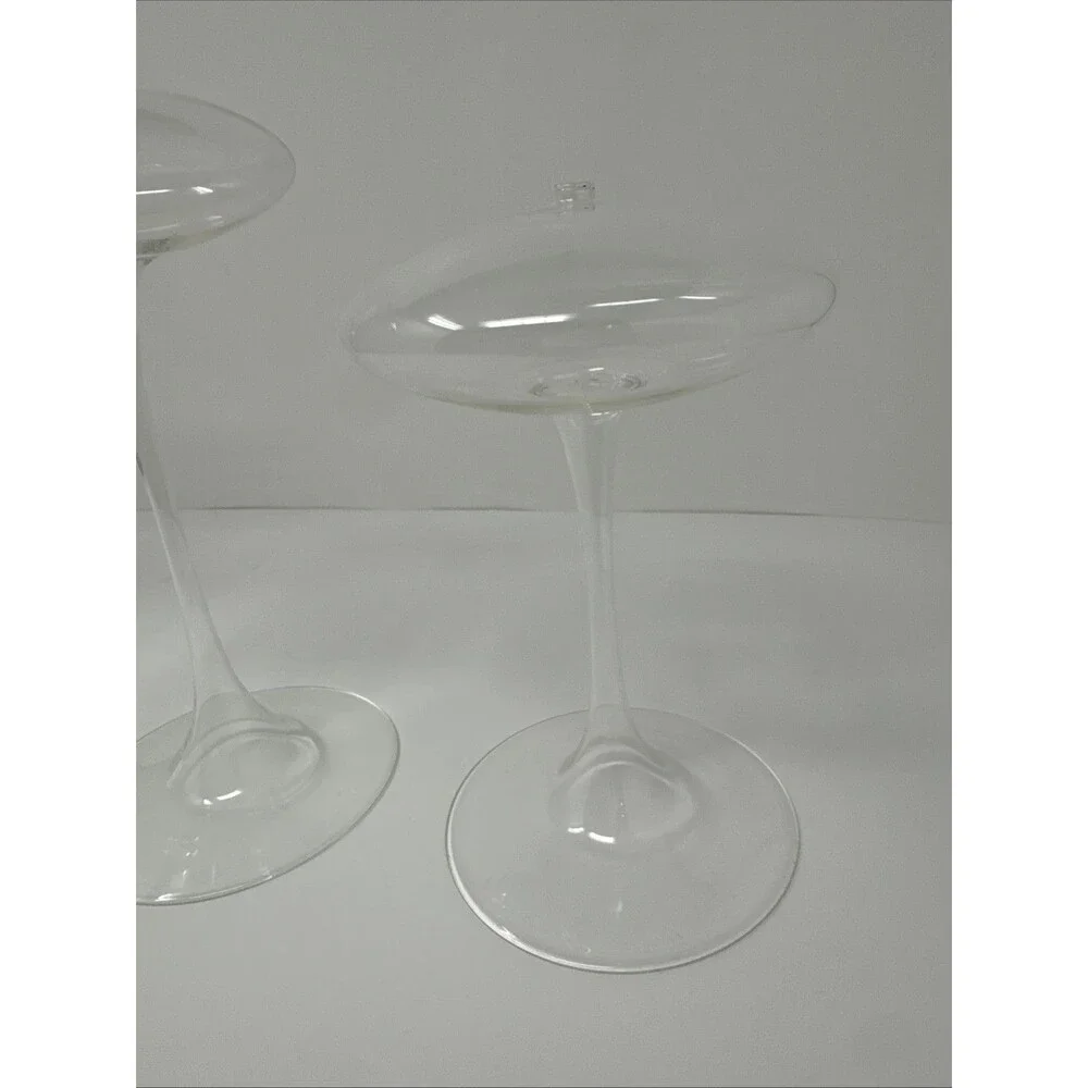 Vintage Firelight Hand Crafted Glass Omni Stem Oil Candle Holder Set Rare Trio 3